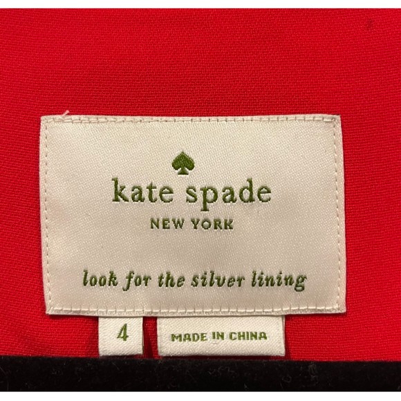 KATE SPADE Red Long Sleeve Tie Mini Dress - Picture 4 of 8